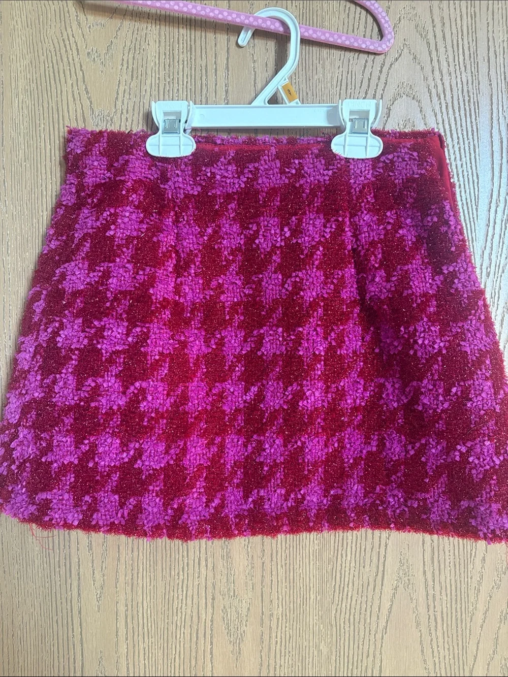 Andy & Evan Cream Ribbed Knit Top with Pink and Red Skirt